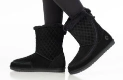 FINAL SALE - Black BILLY Cozy Quilt Lux Boots -Fashion Shoe Store BK21326 001 studio standing 1 940x614 857a0fa7 c182 4c54 b506 86d402ff0767