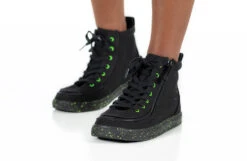 FINAL SALE - Black/Green Speckle BILLY Classic Lace High Tops -Fashion Shoe Store BK22100 002 studio standing 2 940x614 9b6c7f84 a0d8 4857 a067 af4b3fe706b6