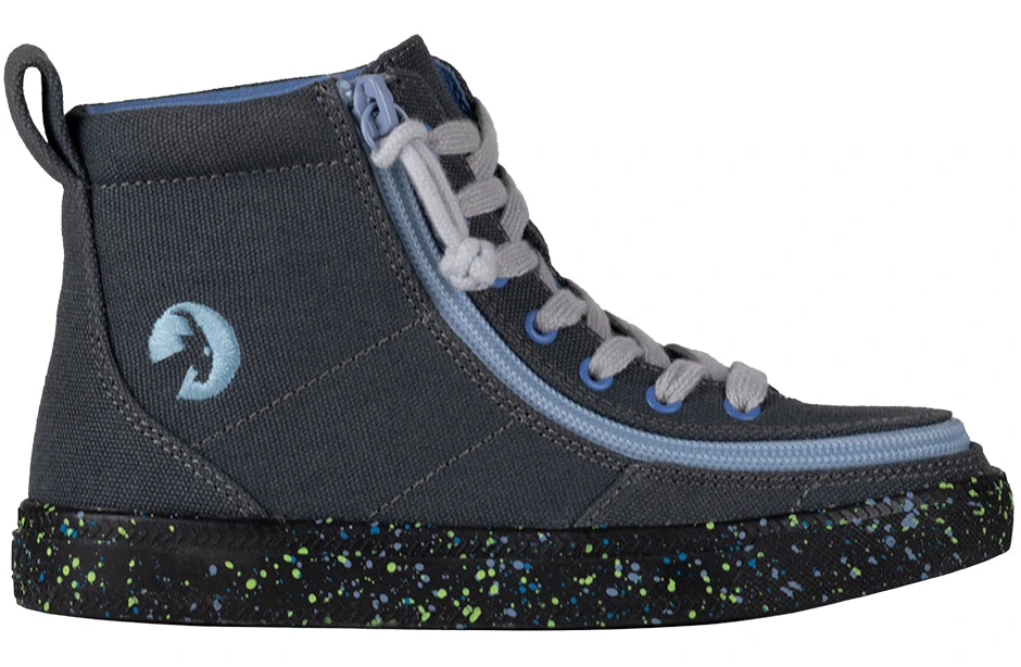 FINAL SALE - Charcoal/Blue Speckle BILLY Classic Lace High Tops 4 FINAL SALE - Charcoal/Blue Speckle BILLY Classic Lace High Tops - Image 2
