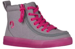 New Products 7 FINAL SALE - Grey/Pink BILLY Classic Lace High Tops