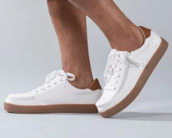 FINAL SALE - Men's White BILLY Low Sneakers -Fashion Shoe Store BM20003 100 Studio1 880x704 1