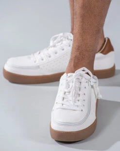 FINAL SALE - Men's White BILLY Low Sneakers -Fashion Shoe Store BM20003 100 Studio2 704x880 1