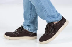 FINAL SALE - Men's Dark Brown/White Stitch BILLY Sneaker Low Tops -Fashion Shoe Store BM22128 201 studio standing 1 940x614 15e8f664 ff78 4af8 880a 2755b2b1c5f9