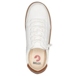 FINAL SALE - Women's White (Brown Mustache) BILLY Low Sneakers -Fashion Shoe Store BW20007 100 Top 880x880 73ac9c60 025f 4113 a70d 776f657ce254