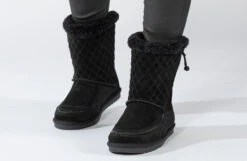 FINAL SALE - Women's Black BILLY Cozy Quilt Lux Boots -Fashion Shoe Store BW21326 001 studio standing 2 940x614 8113af0e f734 4a17 bcdf c63aac6e7bd8