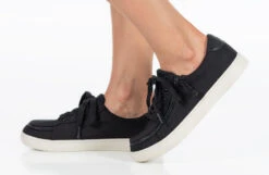 FINAL SALE - Women's Black Canvas BILLY Sneaker Low Tops -Fashion Shoe Store BW22128 002 studio standing 1 940x614 0d53e675 de8d 4ce3 82f9 6ffb6c9426f5