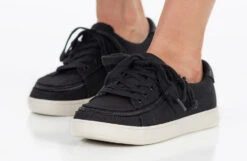 FINAL SALE - Women's Black Canvas BILLY Sneaker Low Tops -Fashion Shoe Store BW22128 002 studio standing 2 940x614 bae78104 500f 4ea7 9e59 aa7319e02841