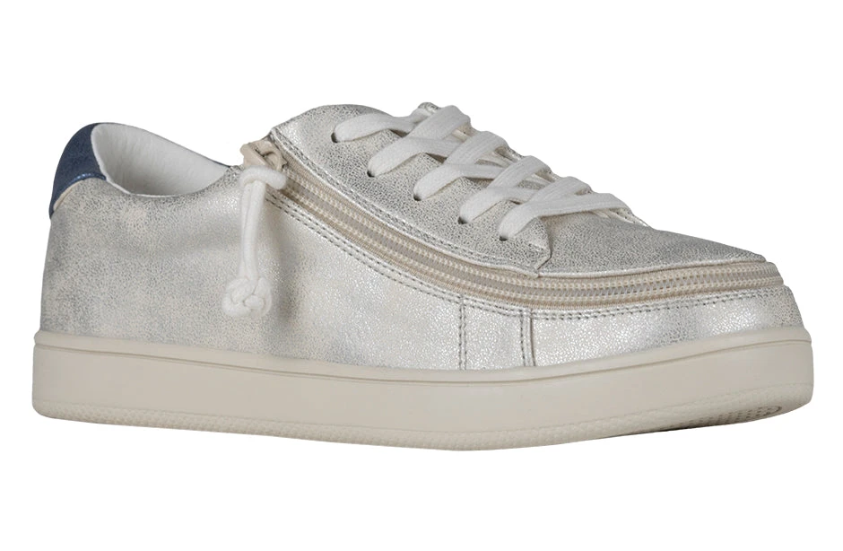 FINAL SALE - Women's White (Navy Mustache) BILLY Sneakers 3 FINAL SALE - Women's White (Navy Mustache) BILLY Sneakers