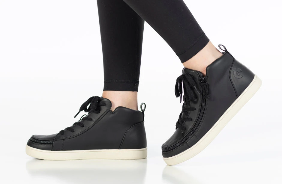 FINAL SALE - Women's Black BILLY Sneaker Lace Mid Tops 11 FINAL SALE - Women's Black BILLY Sneaker Lace Mid Tops - Image 9