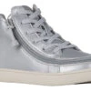 FINAL SALE - Women's Silver Grey Metallic BILLY Sneaker Lace Mid Tops -Fashion Shoe Store BW22135 040 45 lateral 940x614 eeeb0d42 2286 40a7 a14d 1cf49387b4dd