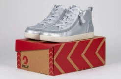 FINAL SALE - Women's Silver Grey Metallic BILLY Sneaker Lace Mid Tops -Fashion Shoe Store BW22135 040 studio 1 940x614 9741e33b a875 42b1 a2b9 be133a17b79d