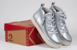 FINAL SALE - Women's Silver Grey Metallic BILLY Sneaker Lace Mid Tops -Fashion Shoe Store BW22135 040 studio 2 940x614 fad64a64 3d0d 4870 8874 4296becb9d59