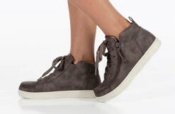FINAL SALE - Women's Espresso BILLY Sneaker Lace Mid Tops -Fashion Shoe Store BW22335 250 studio standing 1 940x614 233d5c64 4293 4650 9ddd 2db0128c6a4a