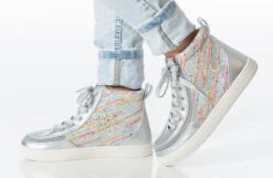 Silver Rainbow BILLY Classic Lace High Tops -Fashion Shoe Store bk23100 041 studio standing 1 940x614 52634022028 o