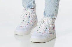Rainbow Polka BILLY Classic Lace High Tops -Fashion Shoe Store bk23100 111 studio standing 2 940x614 52633986195 o