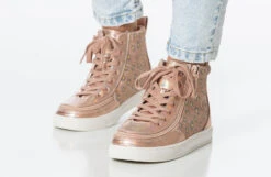 Rose Gold Daisy BILLY Classic Lace High Tops -Fashion Shoe Store bk23100 680 studio standing 2 940x614 52634049058 o