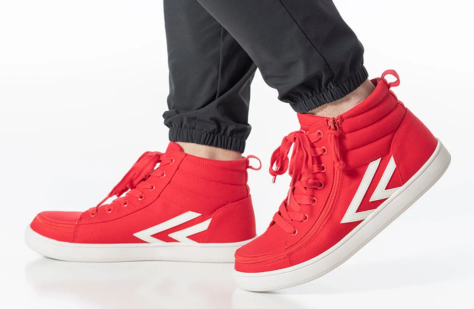 Men's Red/White BILLY CS Sneaker High Tops 11 Men's Red/White BILLY CS Sneaker High Tops - Image 10